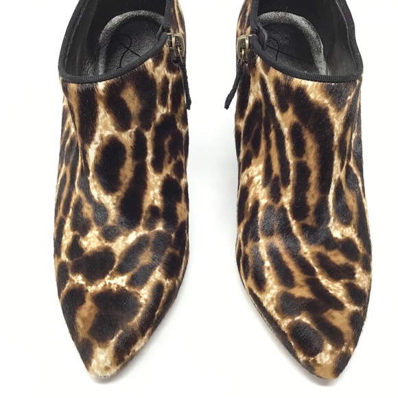 LANVIN Leopard Print Pony Hair Ankle Booties - Picture 14 of 15